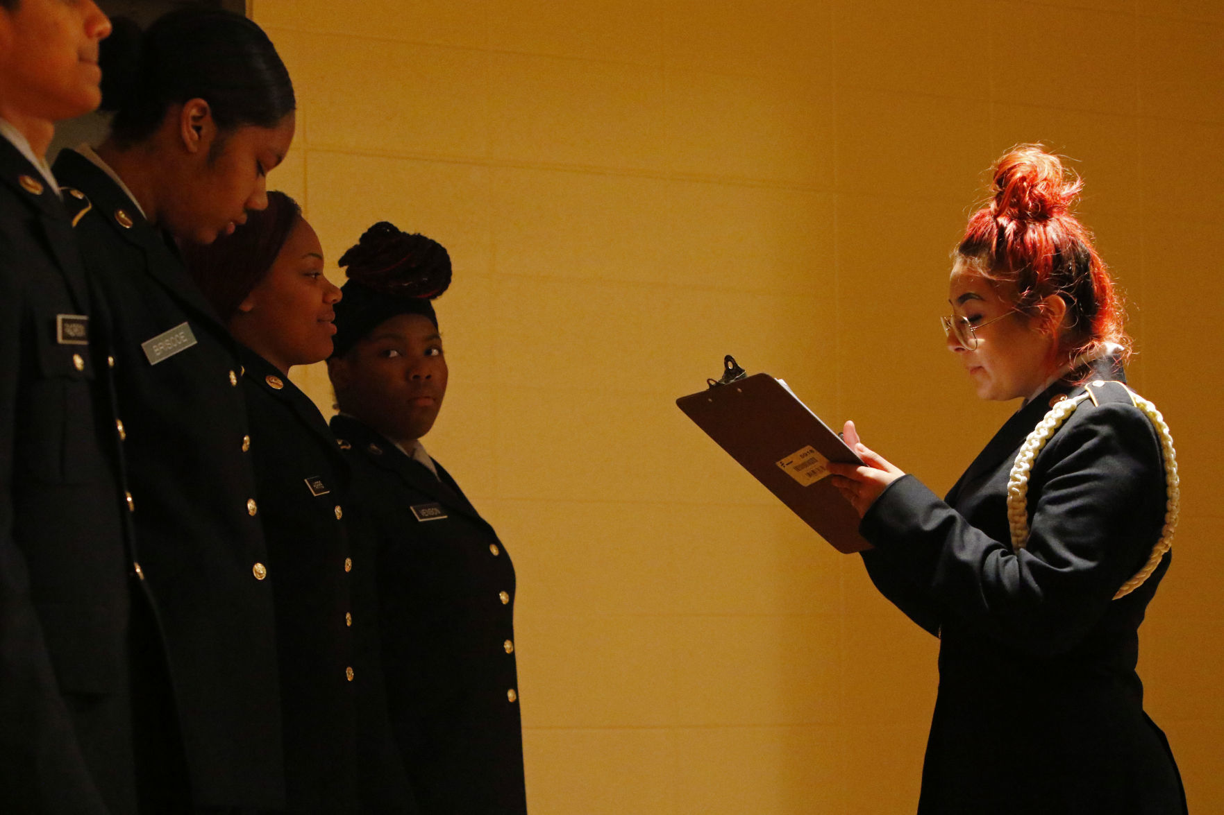 East Chicago Central JROTC uniform inspection